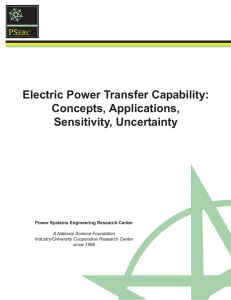 Electric power transfer capability: Concepts, applications, sensitivity