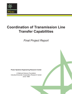 Coordination of Transmission Line Transfer Capabilities (S-8)