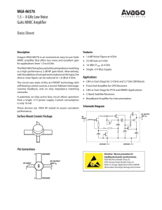 MGA-86576 1.5 – 8 GHz Low Noise GaAs MMIC