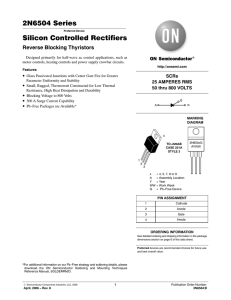2N6504 Series Silicon Controlled Rectifiers