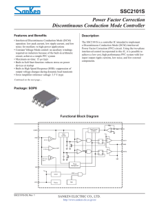 Power Factor Correction Discontinuous Conduction Mode Controller