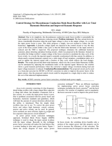 Control Strategy for Discontinuous Conduction Mode Boost Rectifier