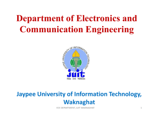 Department of Electronics and Communication Engineering