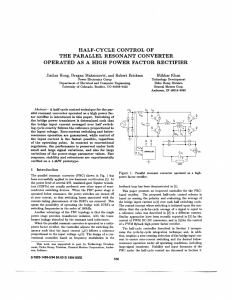 Half-cycle control of the parallel resonant converter operated as a