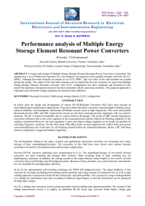 Performance analysis of Multiple Energy Storage Element Resonant