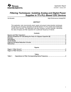 "Filtering Technique Isolating Analog/Digital Power Supplies in PLL