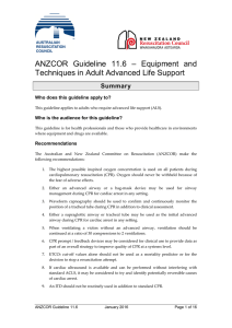 Equipment and Techniques in Adult Advanced Life Support