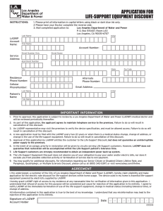 DWP Life Support Discount Application Form