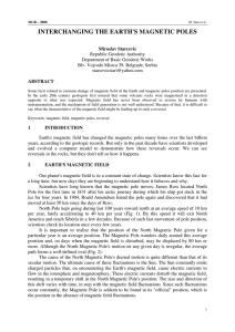 INTERCHANGING THE EARTH`S MAGNETIC POLES