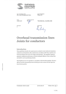 Overhead transmission lines Joints for conductors