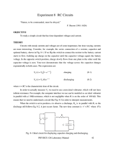 Experiment 8 RC Circuits