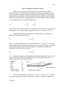 Lab E4: Capacitors and the RC Circuit