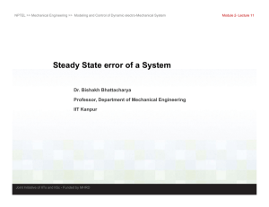 Steady State error of a System
