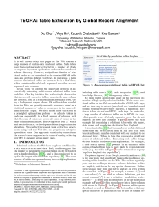 TEGRA: Table Extraction by Global Record Alignment