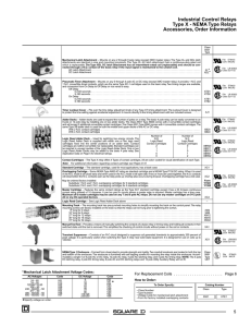 Industrial Control Relays Type X - NEMA Type Relays