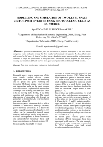 modelling and simulation of two-level space vector pwm inverter