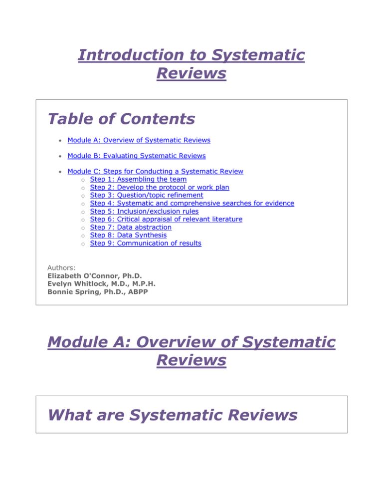 systematic review masters dissertation