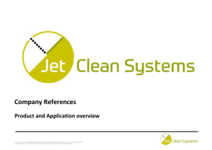 Company References - Jet Clean Systems AG