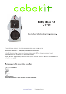 Solar clock Kit C-9738