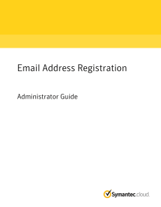 Email Address Registration: Administrator Guide