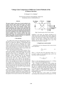 Voltage Gain Comparison of Different Control Methods of the Z