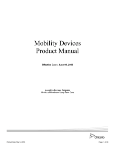 Mobility Devices Product Manual