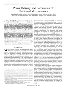 Power delivery and locomotion of untethered microactuators