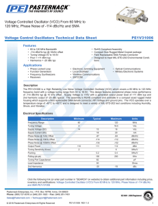 Voltage Controlled Oscillator (VCO) From 60 MHz to