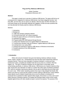 1 Plug and Prey: Malicious USB Devices Adrian