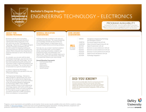 Engineering Technology-Electronics | Bachelor`s