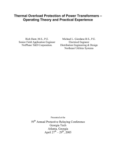 Thermal Overload Protection of Power Transformers