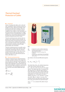 Thermal Overload Protection of Cables