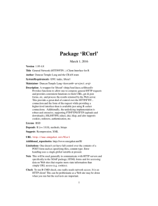 Package `RCurl`