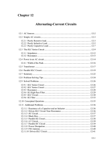 12. Alternating Current Circuits