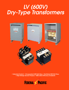 LV (600V) Dry-Type Transformers