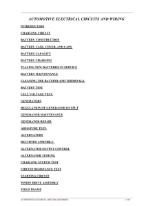 AUTOMOTIVE ELECTRICAL CIRCUITS AND WIRING