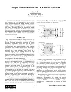 Design Considerations for an LLC Resonant Converter