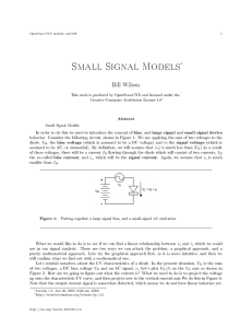 Small Signal Models