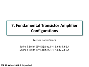 7. Fundamental Transistor Amplifier Configurations