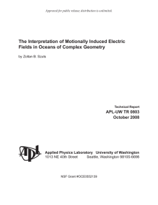 The Interpretation of Motionally Induced Electric Fields in - APL-UW