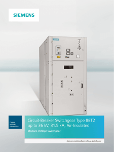 Circuit-Breaker Switchgear Type 8BT2 up to 36 kV, 31.5 kA