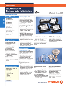 QUICKTRONIC® MH Electronic Metal Halide Systems