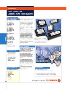 QUICKTRONIC® MH Electronic Metal Halide Systems