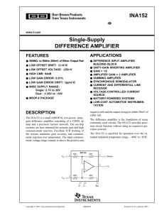 Single-Supply Difference Amplifier