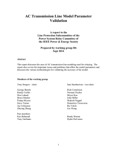 AC Transmission Line Model Parameter Validation