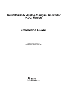 TMS320x2833x Analog-to-Digital Converter (ADC