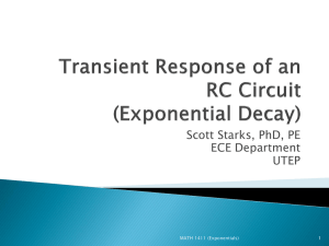 Transient Response of an RC Circuit (Exponential Decay)