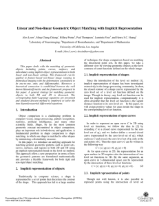 Linear and non-linear geometric object matching with implicit