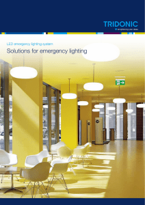 Solutions for emergency lighting