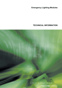 Emergency Lighting Modules TECHNICAL INFORMATION